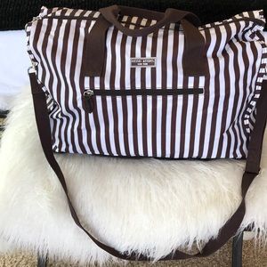 Henri Brendel striped packable duffle